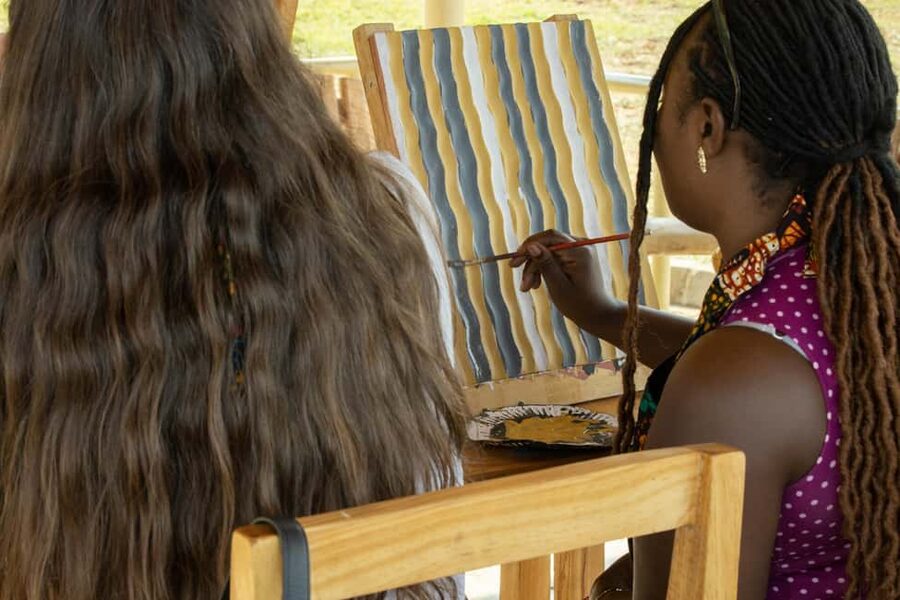 Kigali:Traditional Imigongo Painting with an Incredible View - The Kigali view adds real value