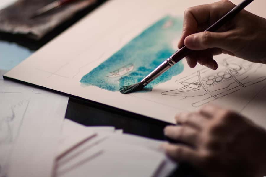 Painting with Delicious Coffee - The studio setting and the local art connection
